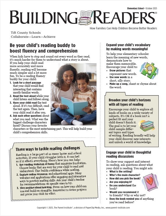 Building Readers October Newsletter p. 1