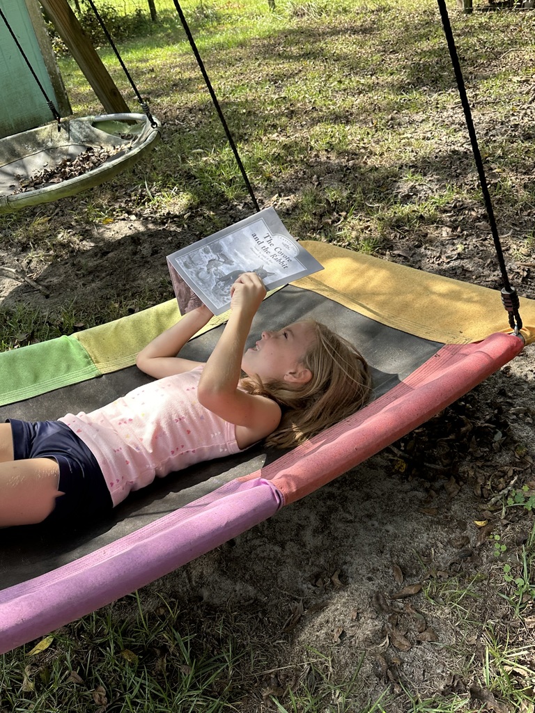 Student reading.