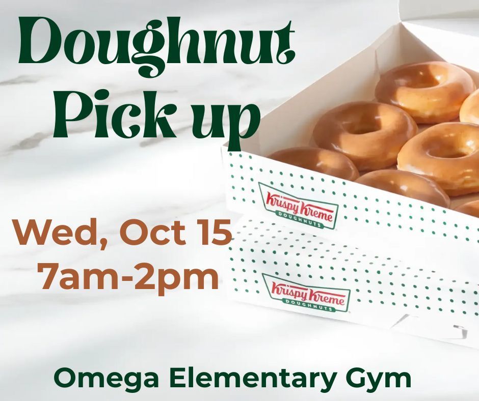 PTO doughnut fundraiser pickup flyer