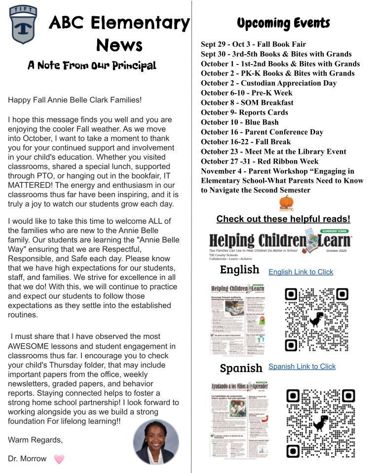 Oct. ABC Newsletter