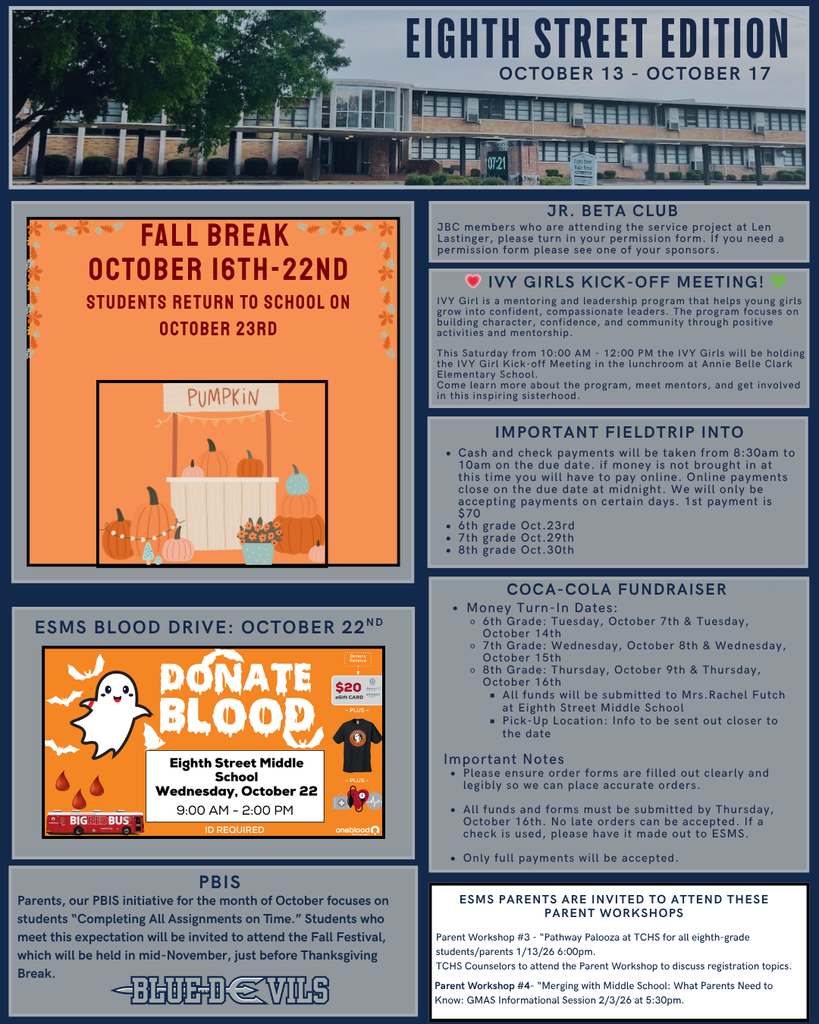 Eighth Street Edition Oct. 13-Oct. 17