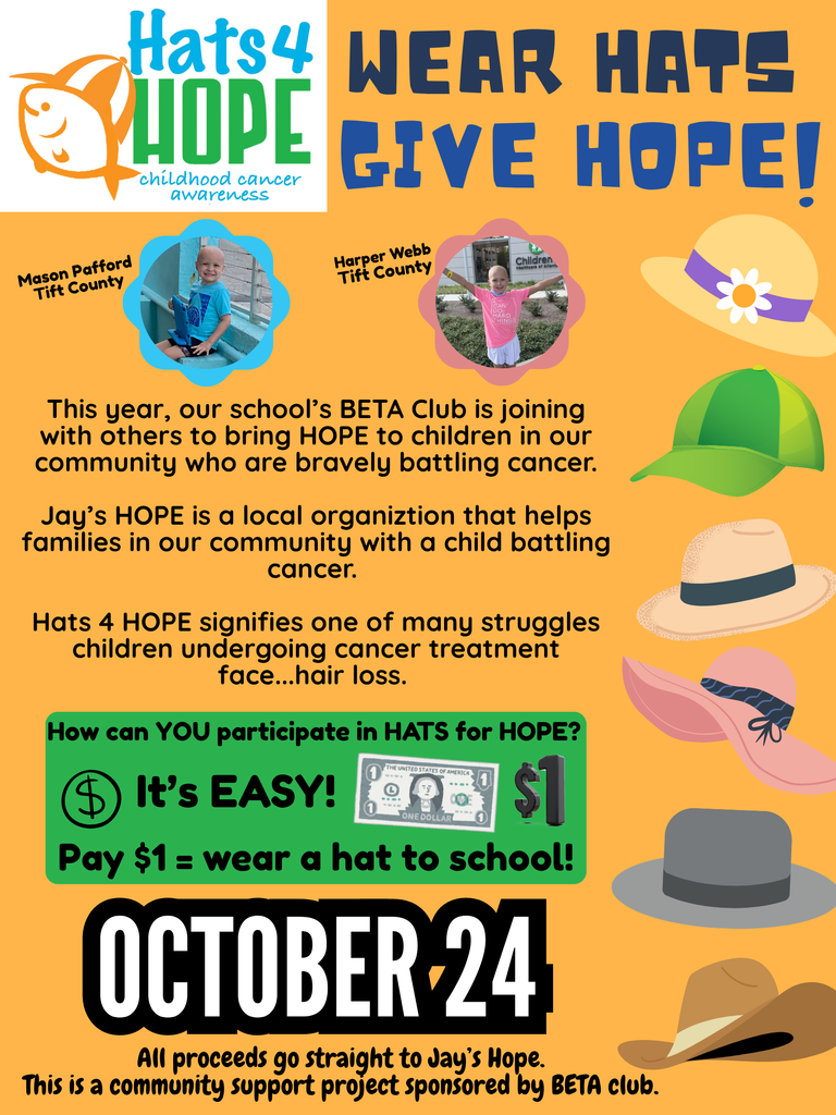 hats for hope fundraiser for childhood cancer