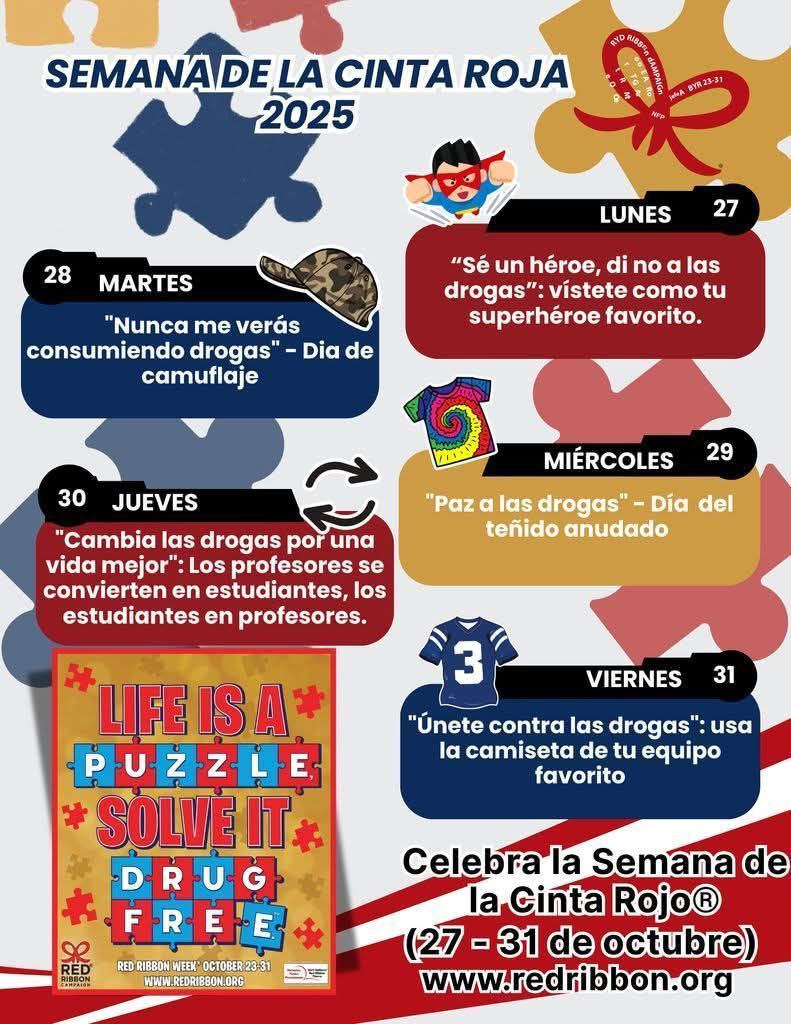 Red Ribbon Week Flyer - Spanish