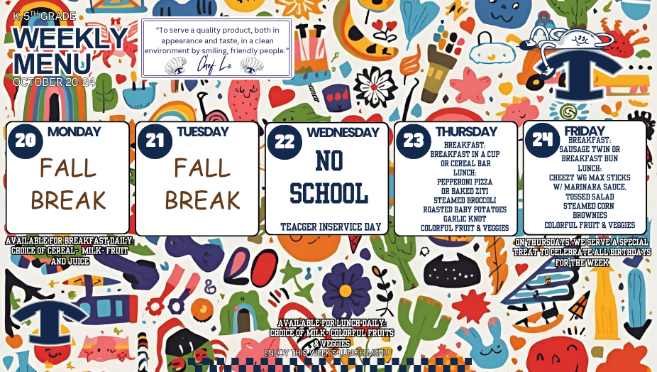 BREAKFAST AND LUNCH MENUS