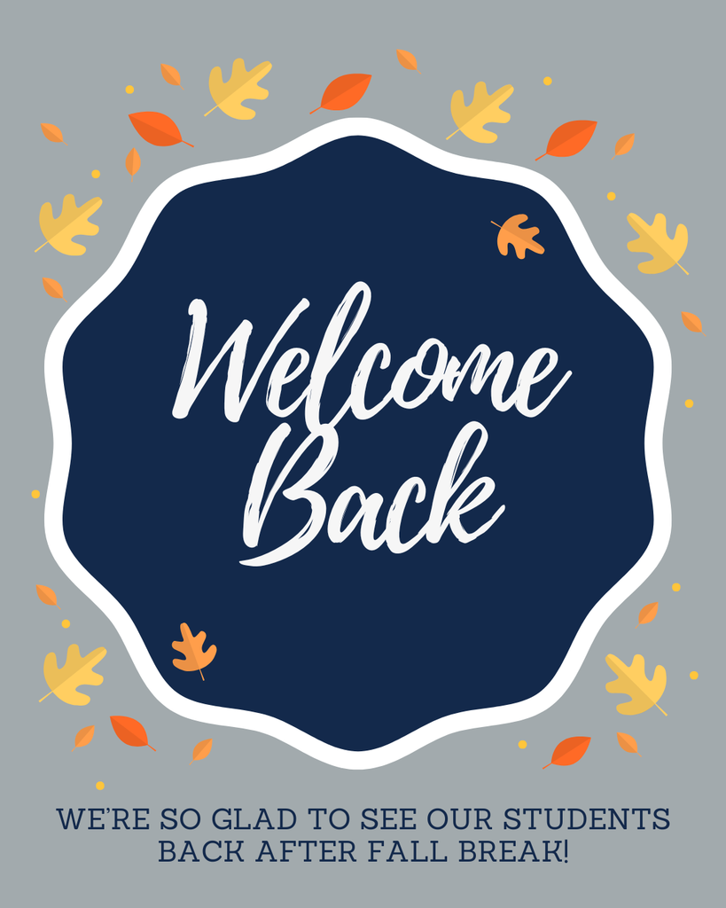 Welcome back students