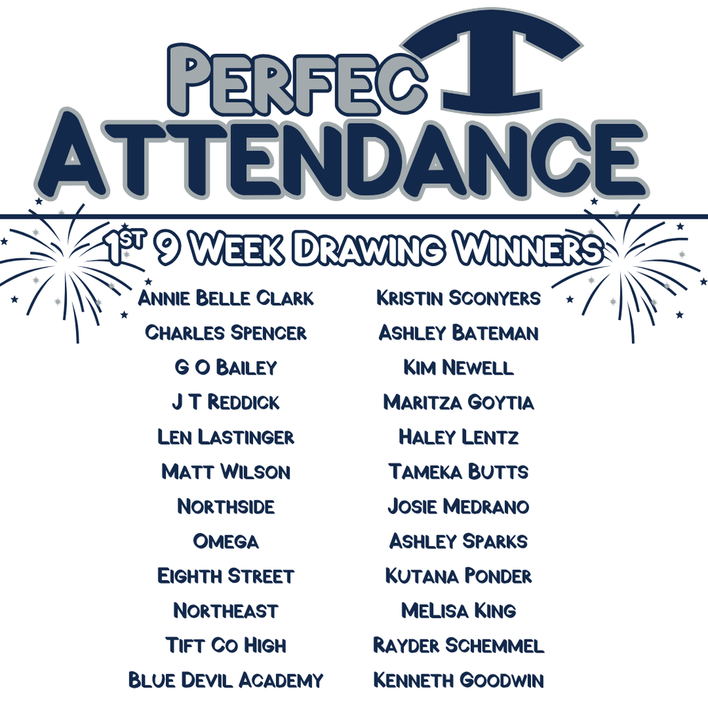 Staff Perfect Attendance Winners