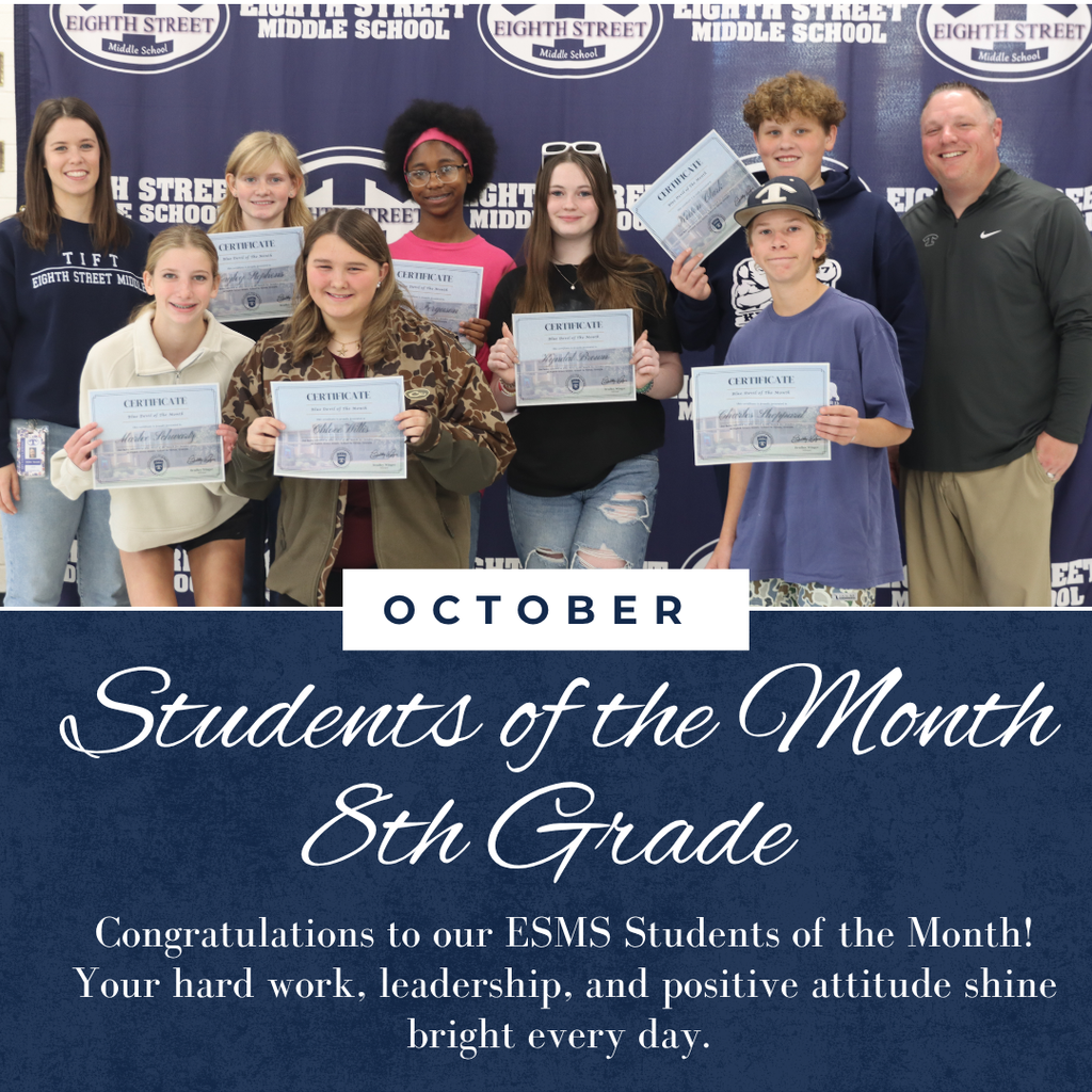 Student of the Month 8th Grade 