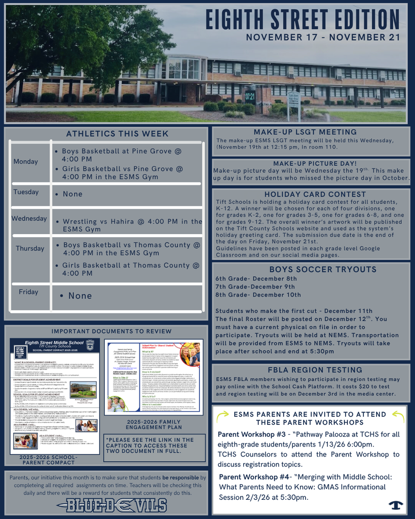 ESMS Eighth Edition Nov. 17-Nov. 21!