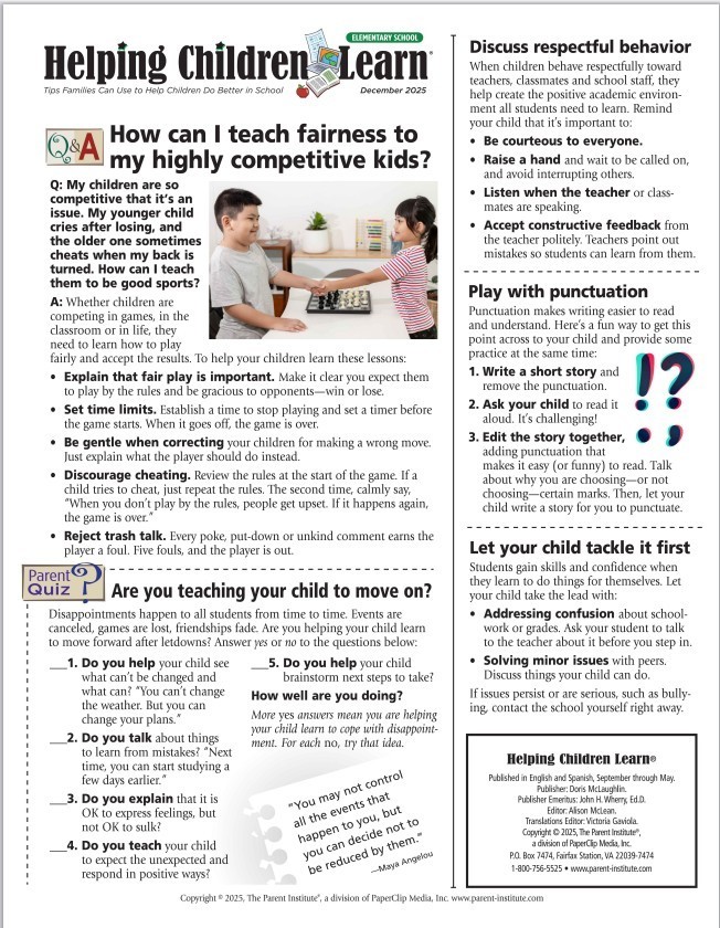Helping Children Learn December Newsletter p. 2