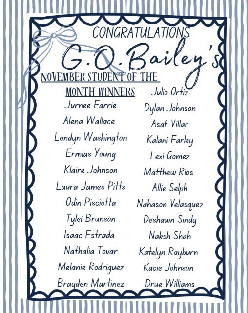 Student of the Month November