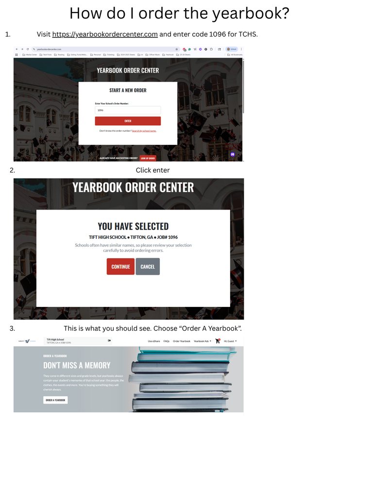 Yearbook Order Directions