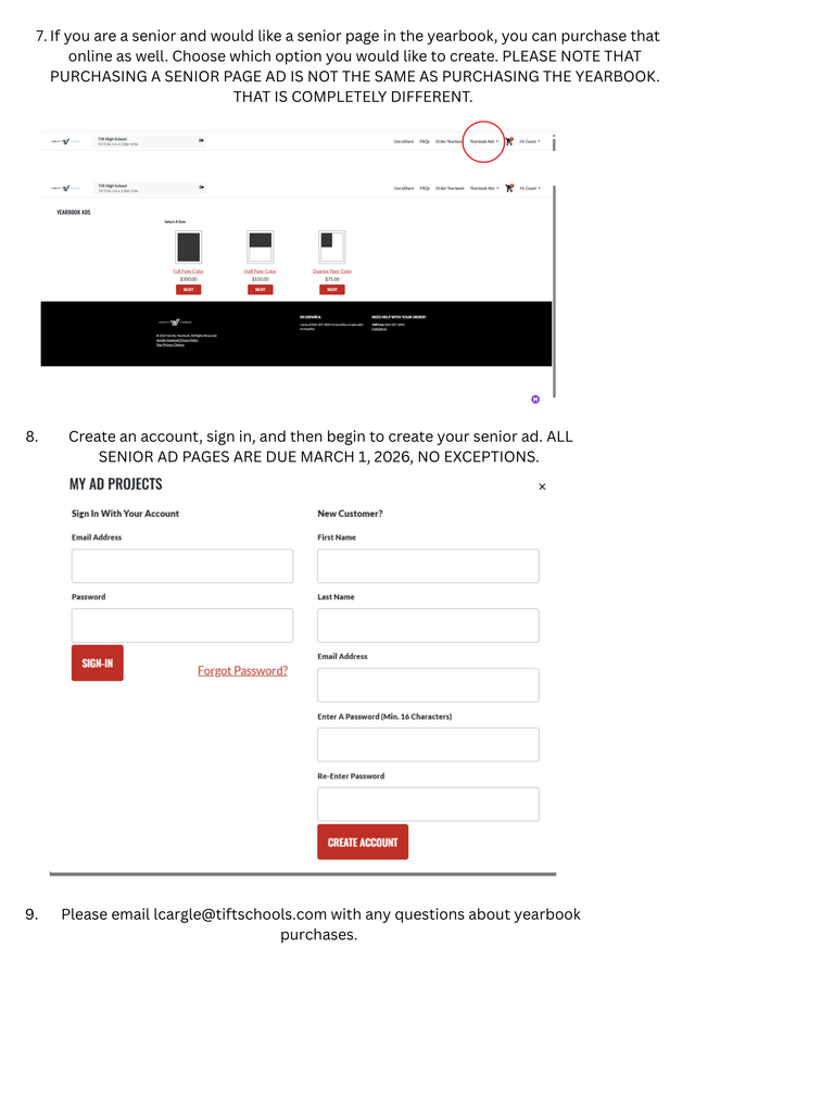 Yearbook Order Directions