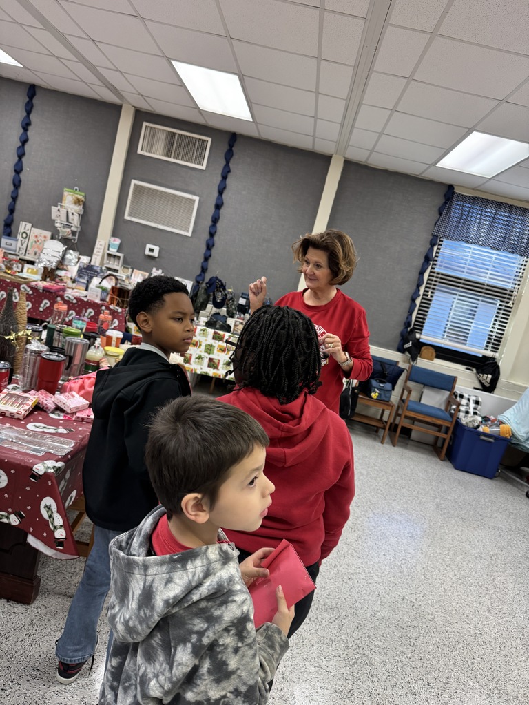 Students shop at Santa's Workshop.