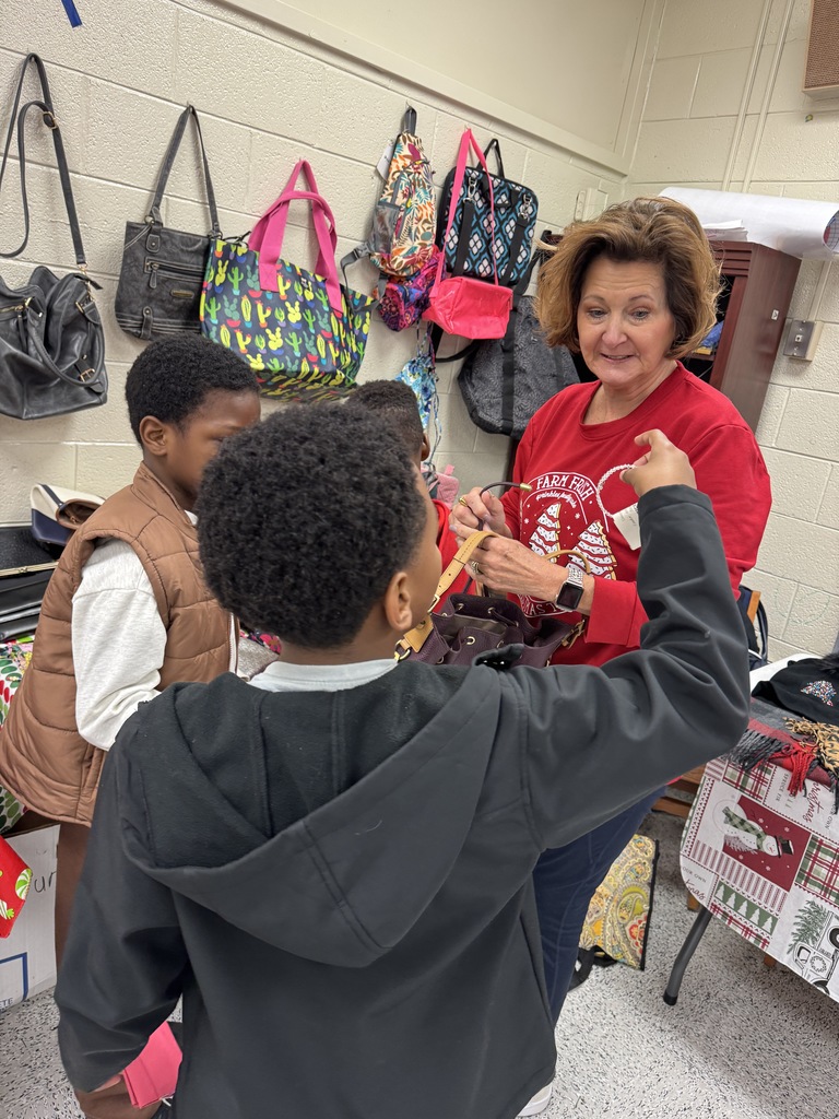 Students shop at Santa's Workshop.