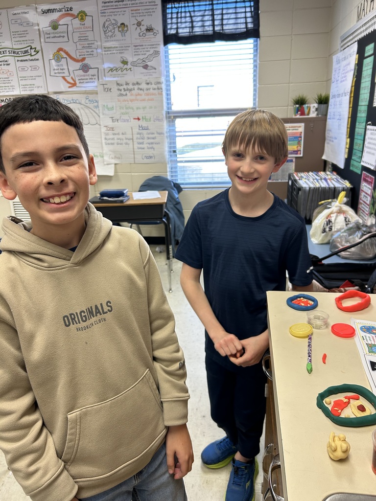 Mrs. Bennett's 5th grade class cell models.