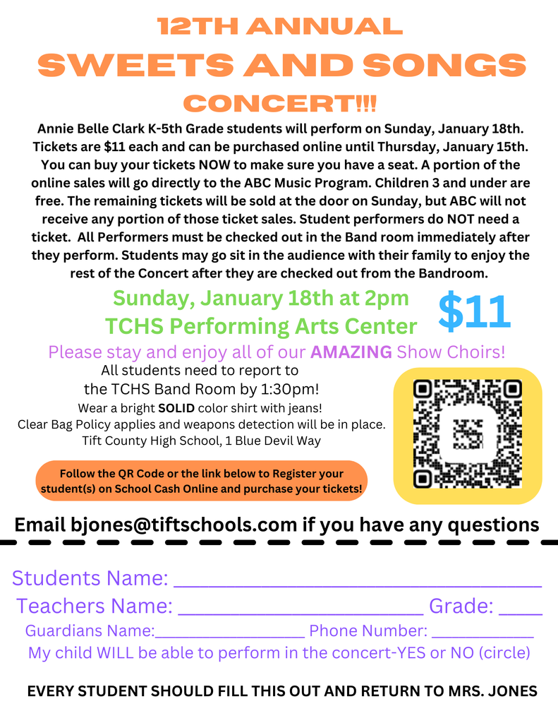 Sweets and Songs 2026 Information