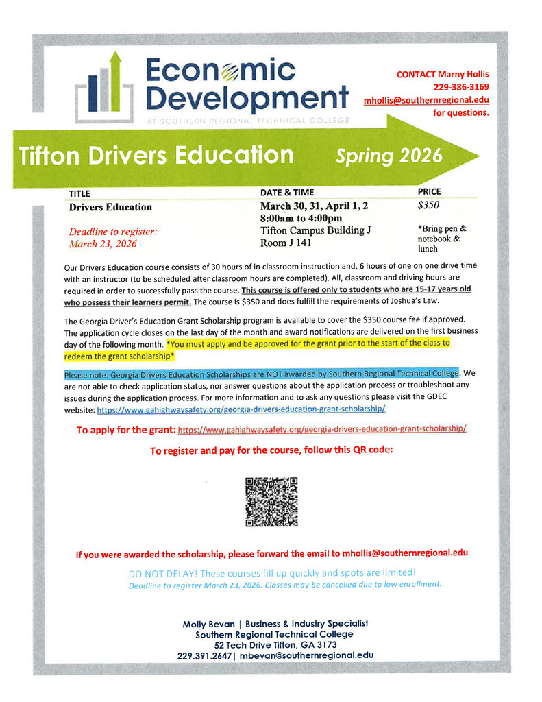 Spring 2026 Driver's Ed