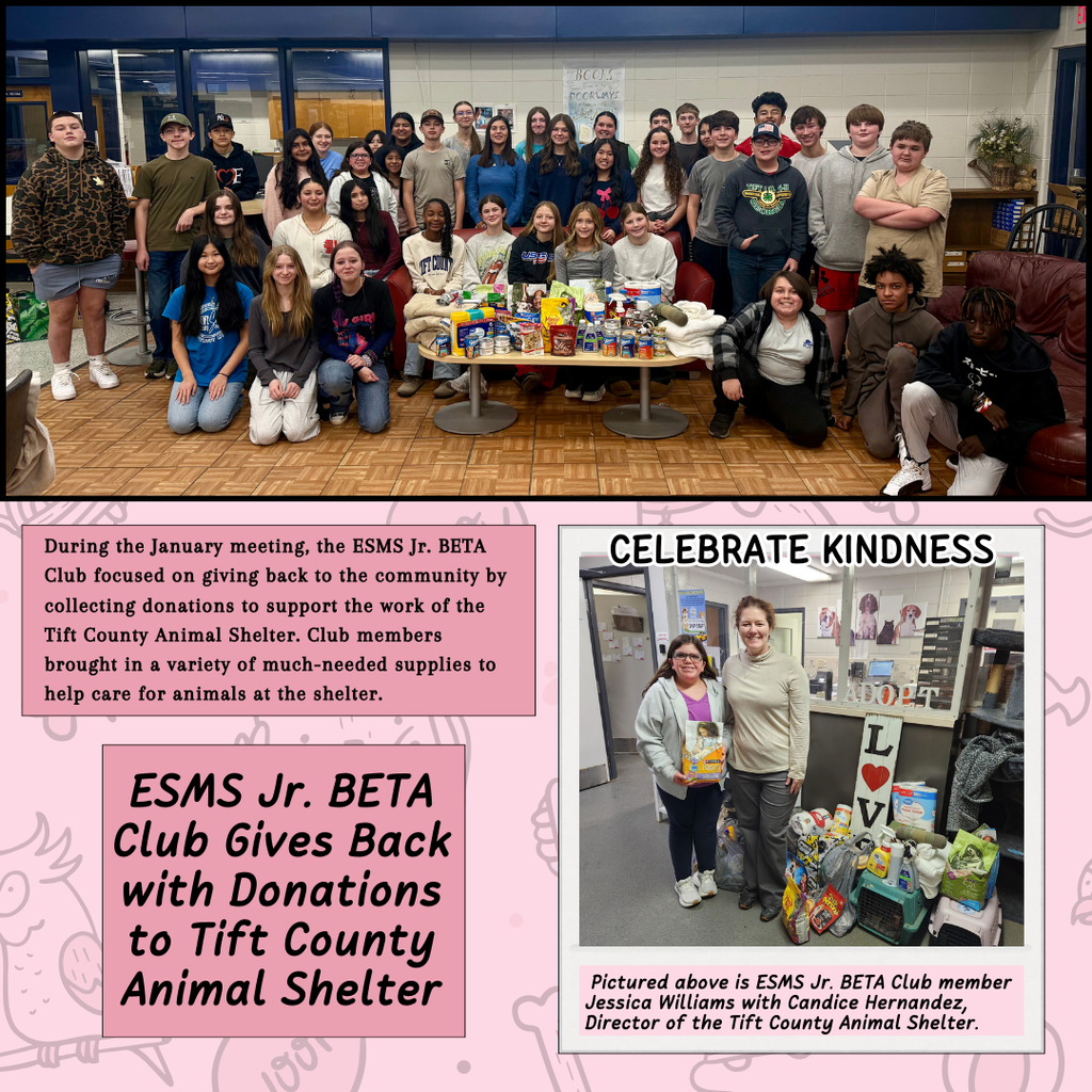 Jr. BETA Club Donation to TC Animal Shelter