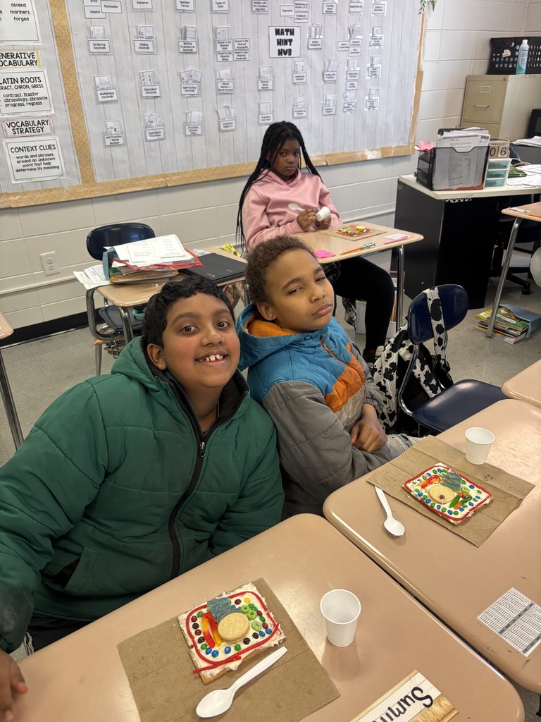 Students created edible cell models. 