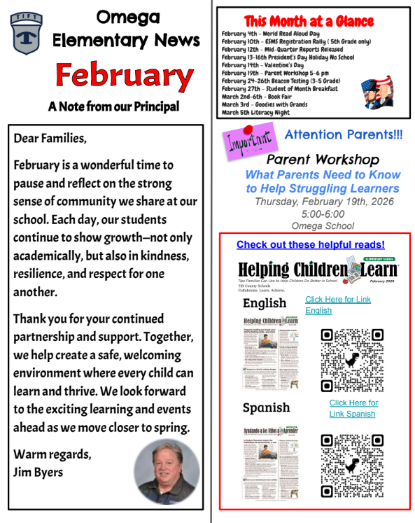 Omega Elementary February Newsletter