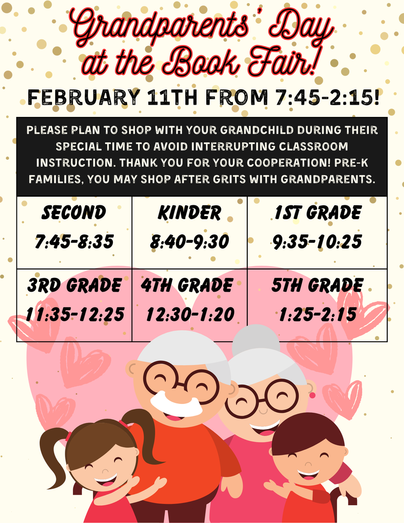 We can't wait to see our grandparents at the book fair tomorrow!