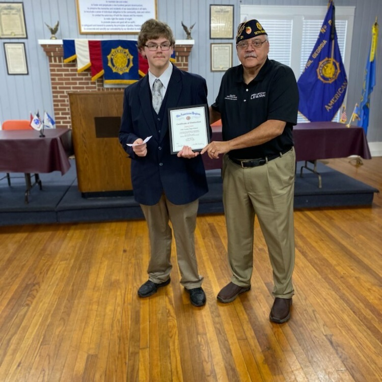 Oratorical contest -3rd place James Irions