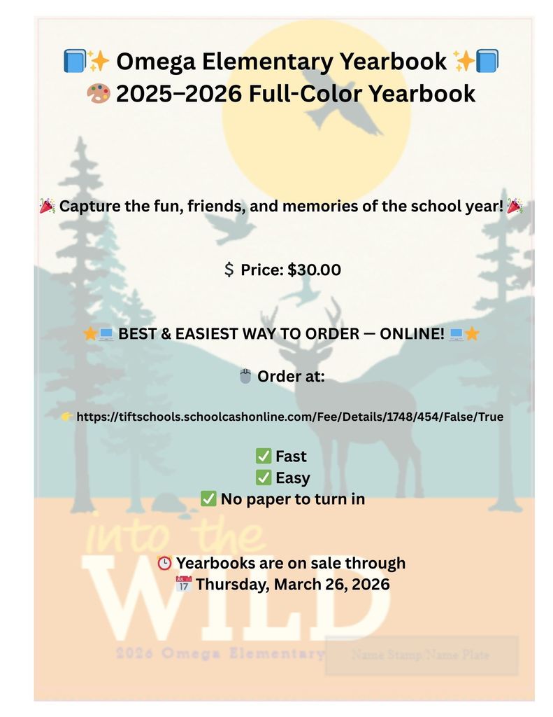Omega Elementary School Order Form