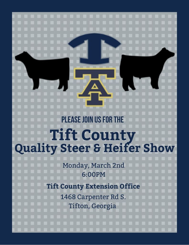 2026 Tift County Quality Steer and Heifer Show invitation 