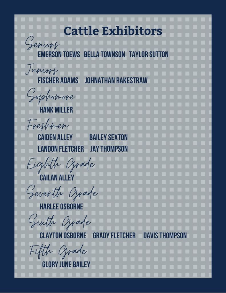 2026 Tift County Quality Steer and Heifer Show Exhibitors for invitation