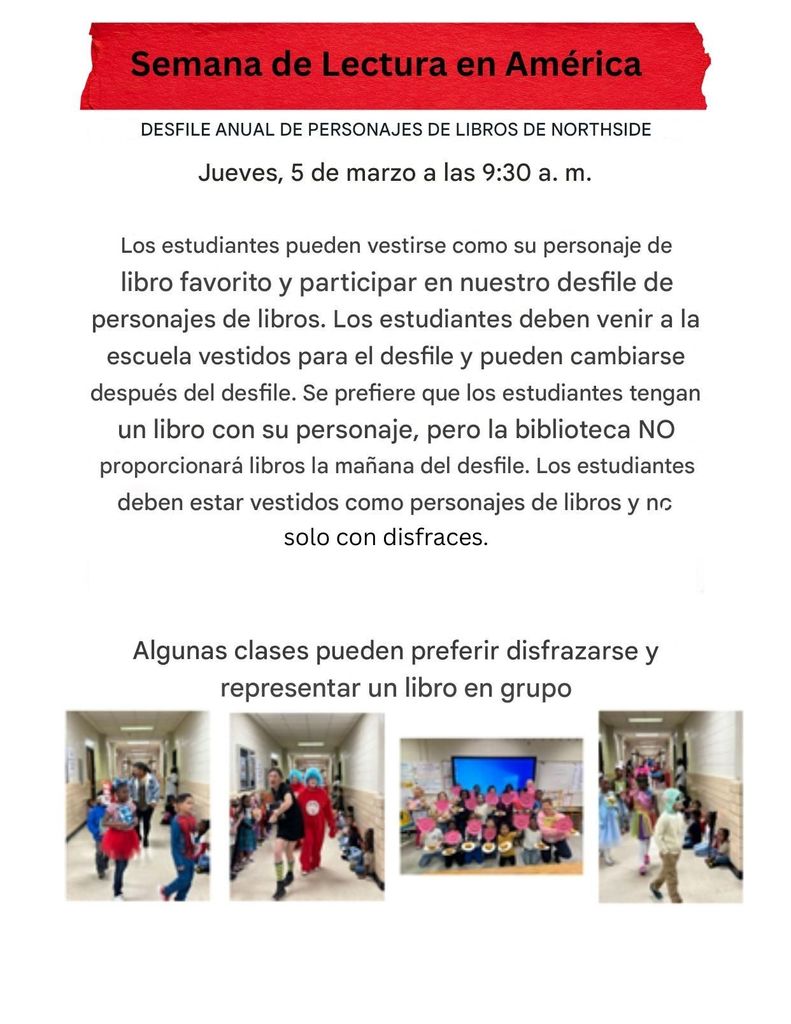 Book Character Parade Spanish