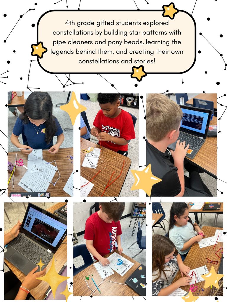 4th graders learn about constellations!