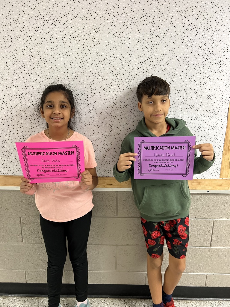 Congratulations on mastering math facts!