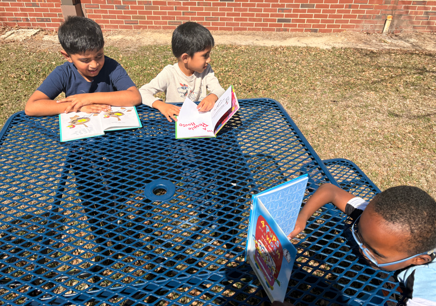 Students reading!