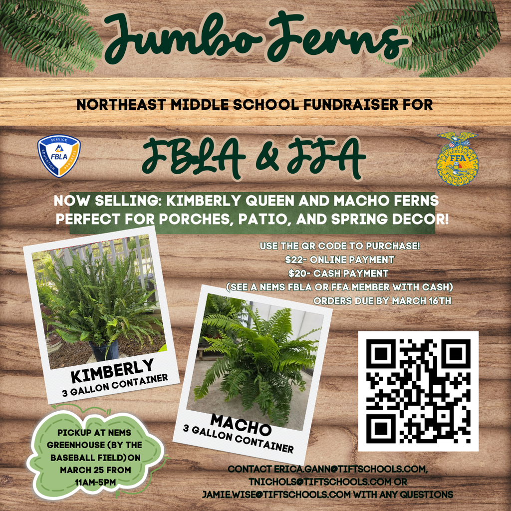 FFA FBLA FERN FUNDRAISER
