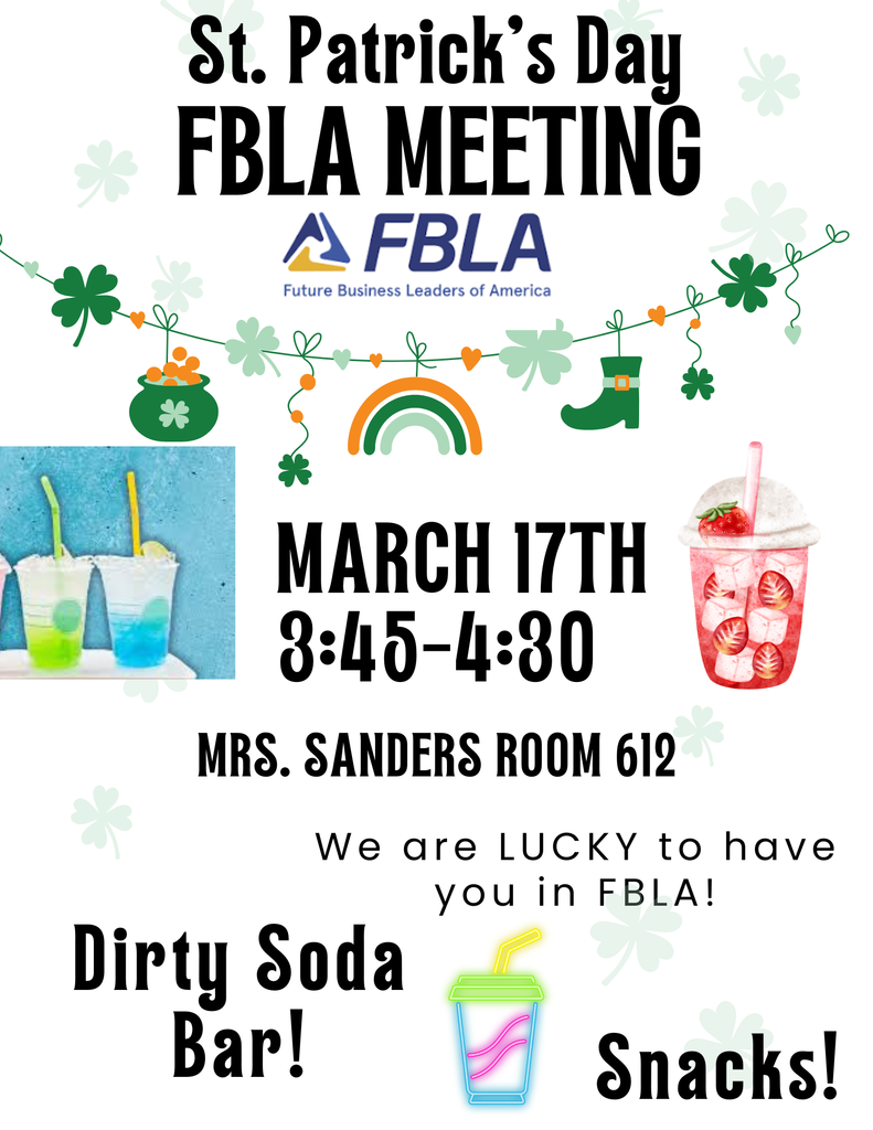 March 17th FBLA Meeting