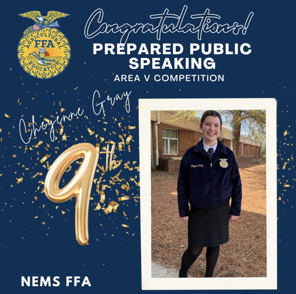 NEMS FFA MEMBER TAKES 9th PLACE 