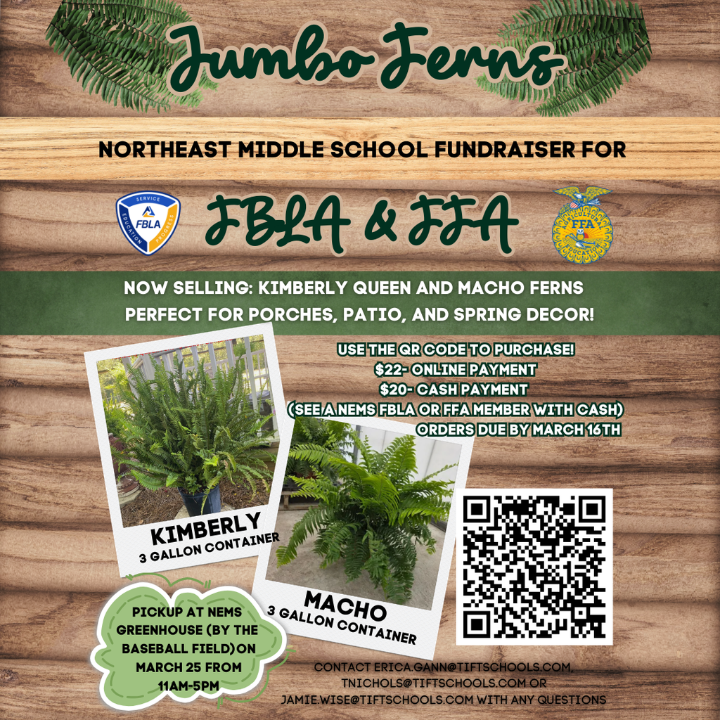NEMS FFA FBLA FERN FUNDRAISER