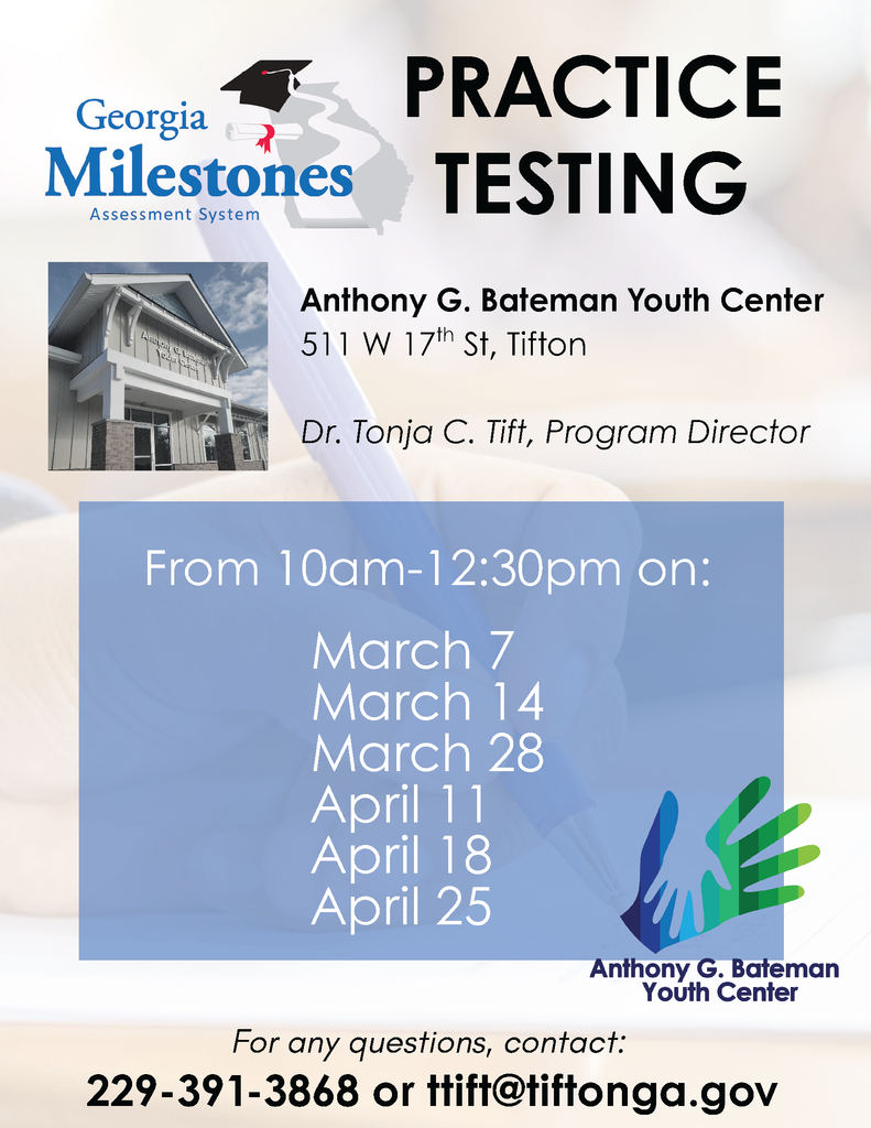 GMAS Practice Testing at Anthony Bateman Youth Center