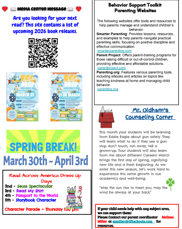 Omega Elementary School Newsletter - March