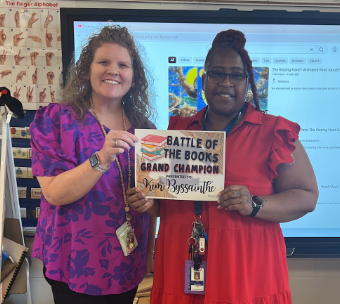 Congratulations to Ms. Byssainthe! She was our Battle of the Books Grand Champion. 🎉👏🏼📖😀 #wearejtr #4theT