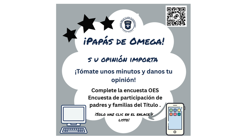 Omega Elementary Parenty Survey Flyer - Spanish