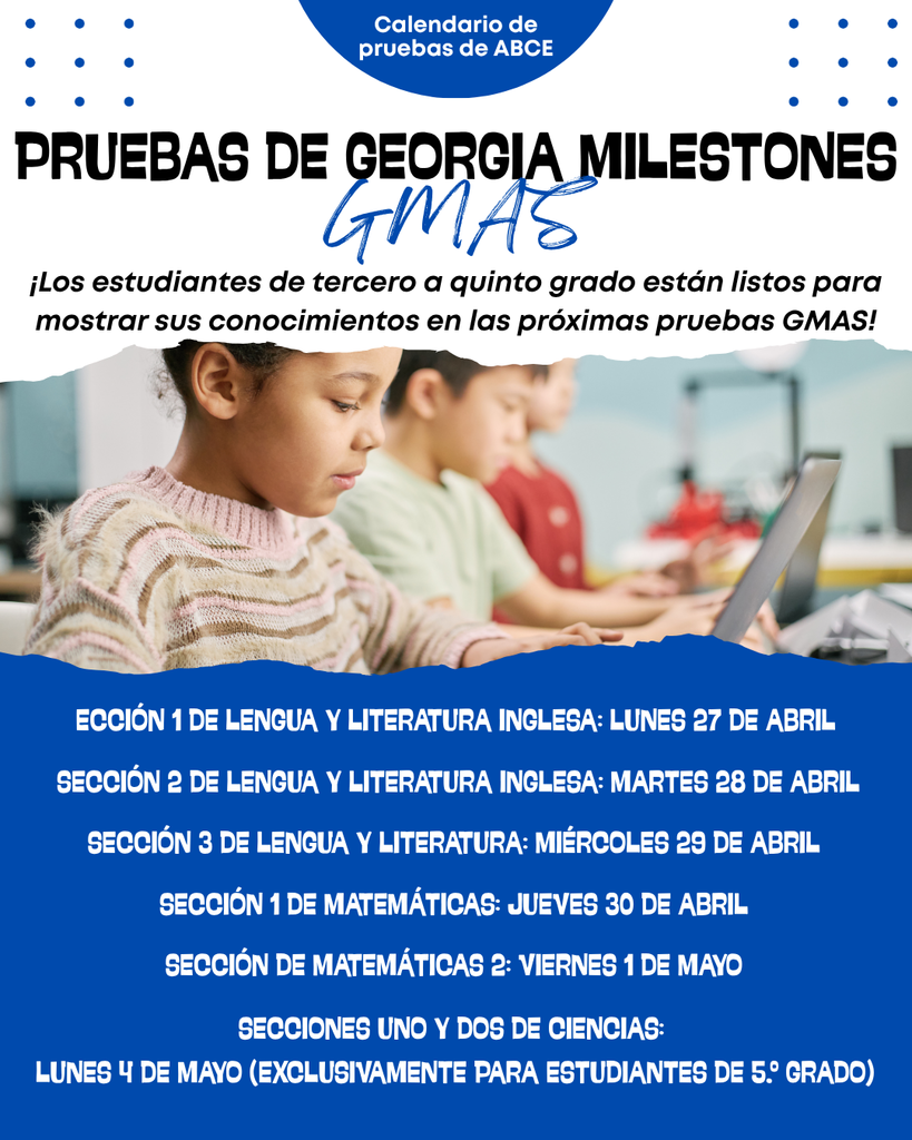 GMAS Testing Schedule