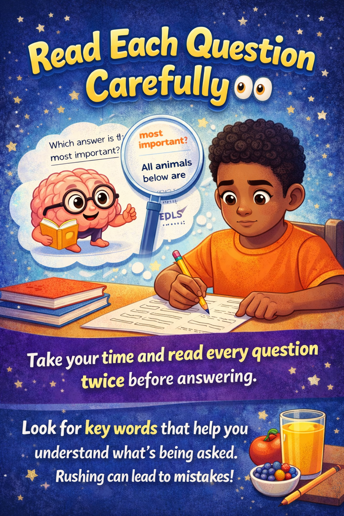 Testing Tip: Read Each Question Carefully