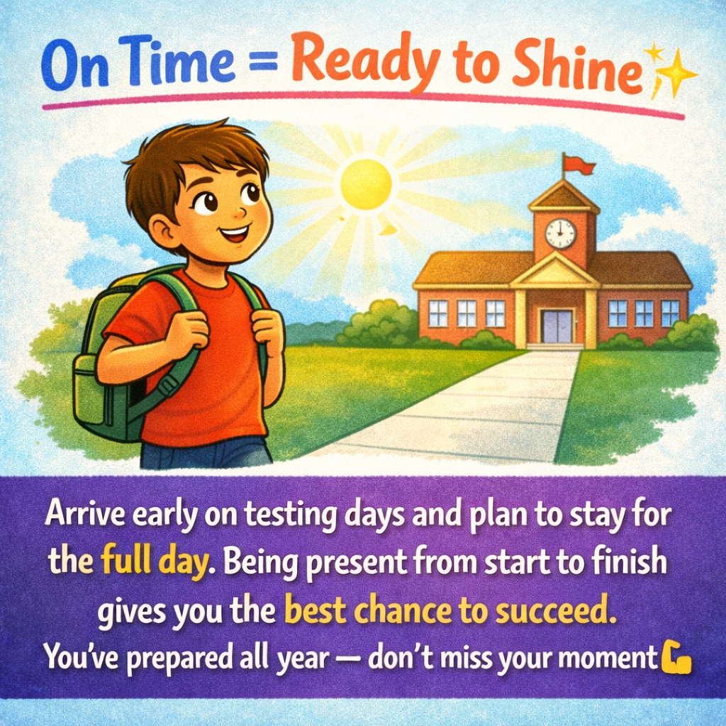 Testing Tip: On Time=Ready to Shine