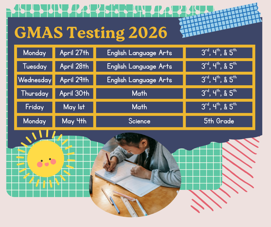 GMAS testing schedule