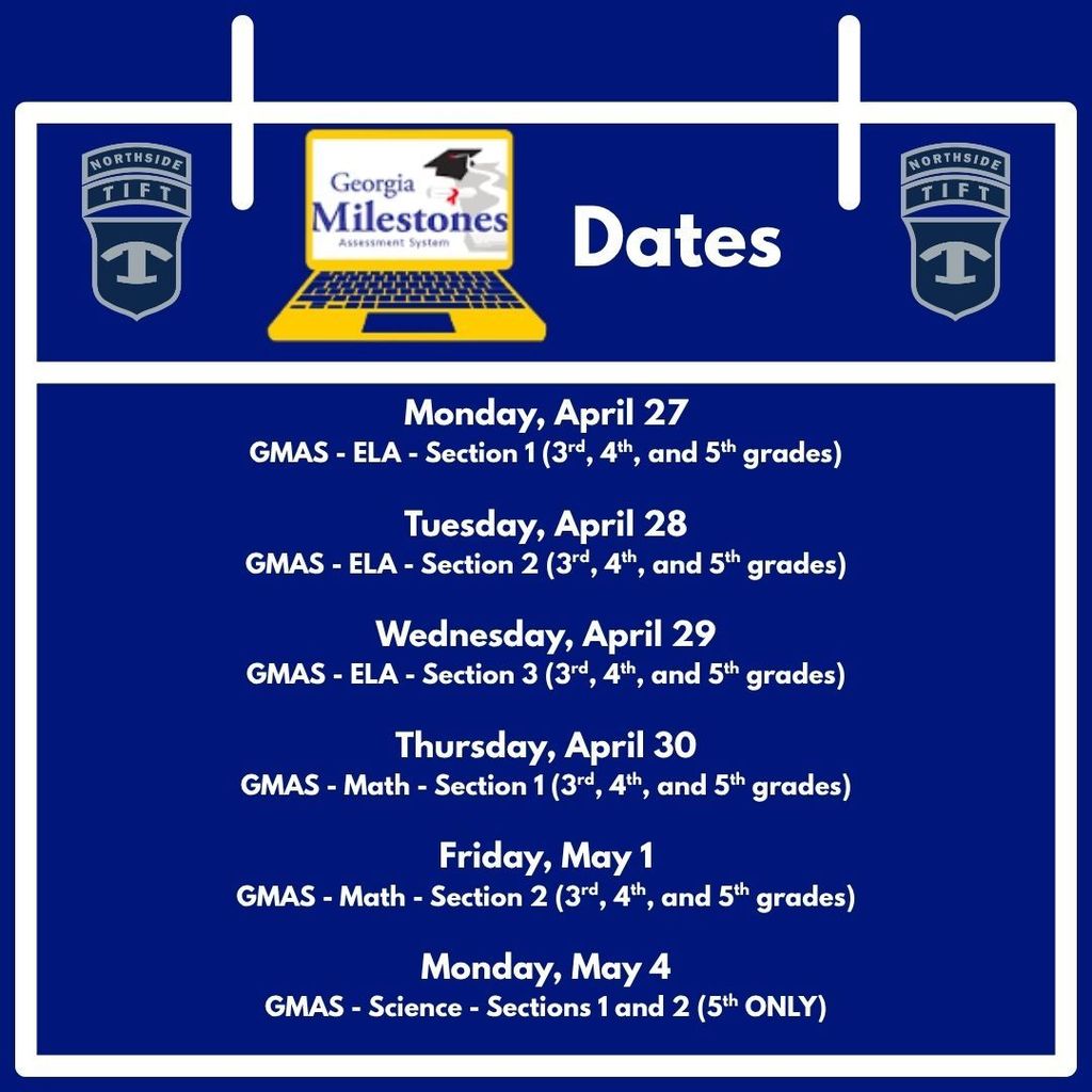 GMAS testing dates