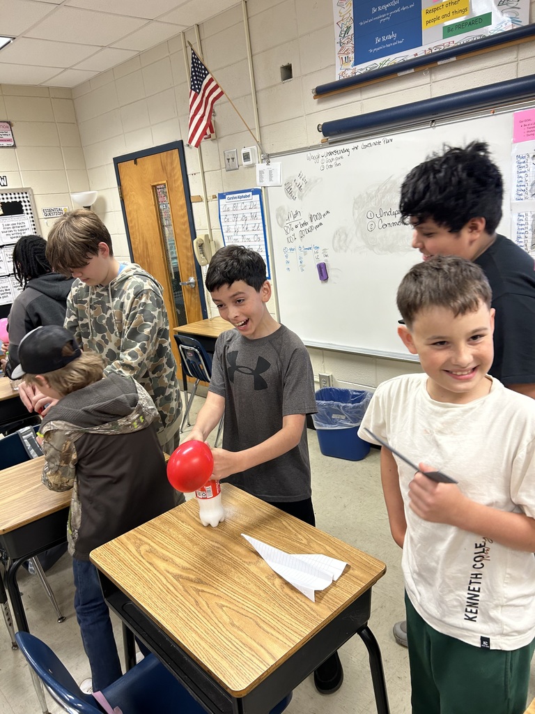 Mrs. Bennett's 5th graders completed a chemical reaction experiment. 