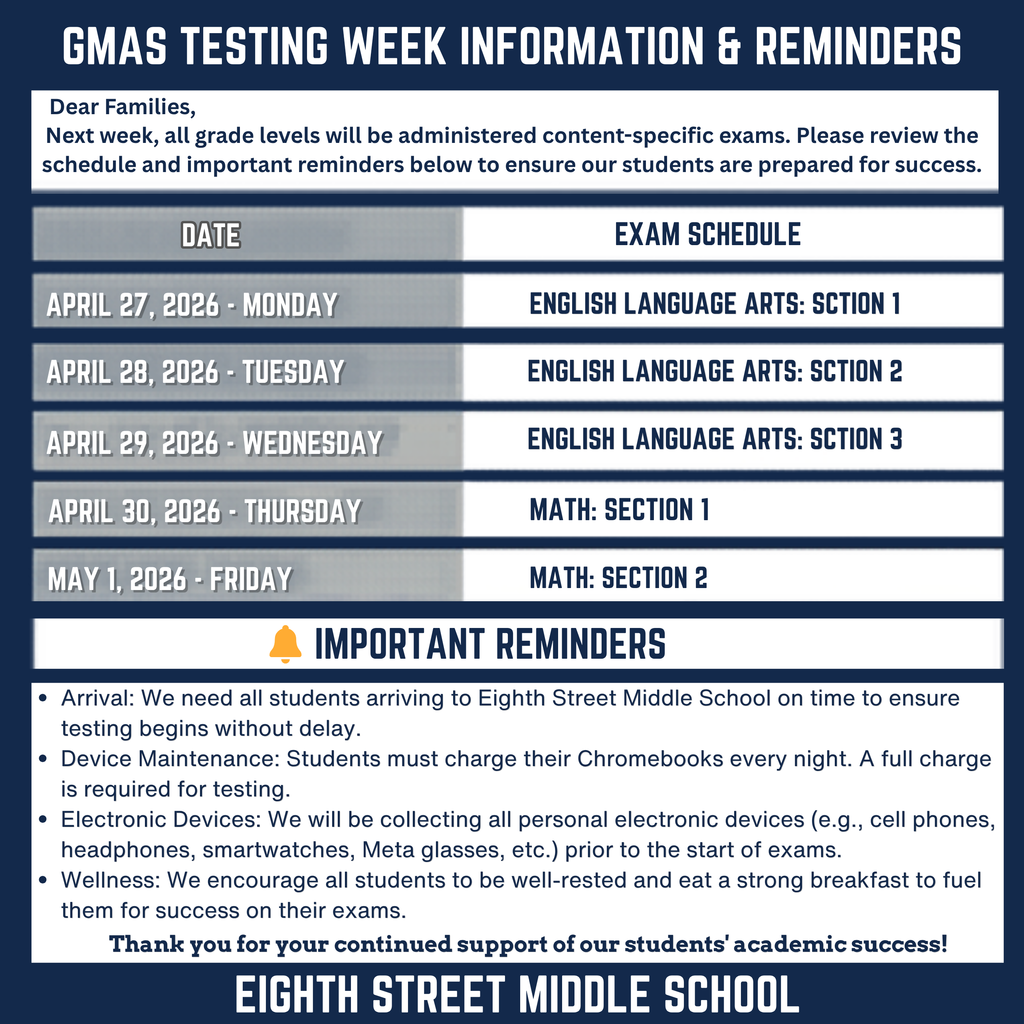 GMAS Information and Reminders