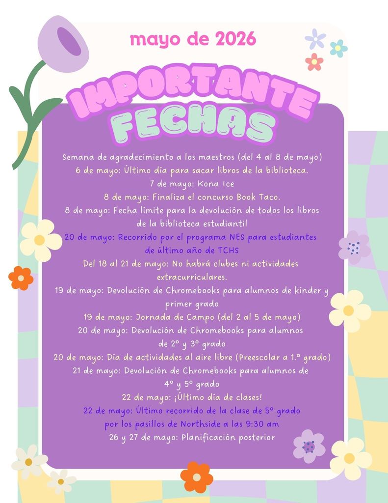 May Important Dates Spanish