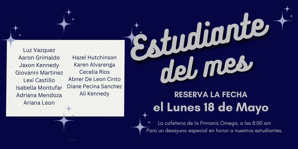 Student of the Month Flyer - Spanish